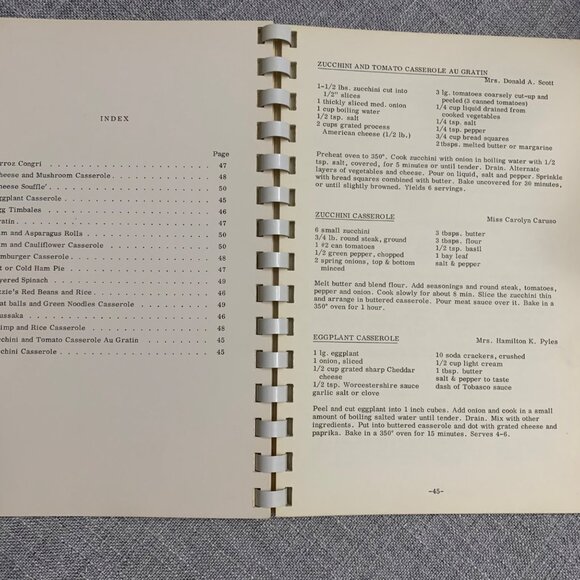 Vintage Main Street Fair Cook Book 1961-62 Gourmet Booth Committee Spiral Bound - Picture 10 of 13